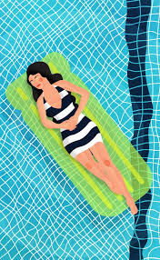 James Boast Two Summer Themed Illustrations Pool Art Swimming Pool Art Illustration
