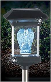 Amazon Com Crystal Light 14 Solar Led Memorial 3d Guardian Angel By Jumbl Garden Outdoor