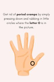 Get Rid Of Period Cramps By Simply Pressing Down And Rubbing In Little Circles Where The Lett Girl Life Hacks Period Hacks Period Cramps