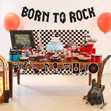 Your guests will love them! Buy Born To Rock Glitter Banner With Music Note Garland 1950 S Rock And Roll Party Decorations Music Theme Baby 1st Birthday Party Supplies 50s Rock Party Favors Record Wall Decor Online In