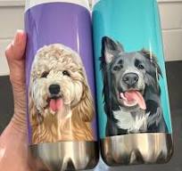 Custom Pet Portrait Water Bottle