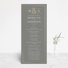 Another option for custom wedding programs is to put your design skills to the test and try out free programs to make your own. Wedding Program Examples What To Include Minted