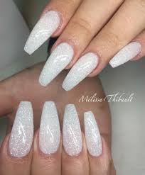 Shop for acrylic nails in fake nails. Pin By Carlie Rose Simons On Nails Homecoming Nails Acrylic White Acrylic Nails With Glitter White Sparkle Nails