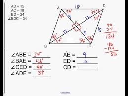Rhombus Properties 3 2 Math Videos Rhombus Labe