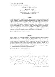 Latar belakang negara indonesia adalah sebuah negara yang terdiri dari beraneka ragam masyarakat, suku bangsa. Pdf Agama Dan Pluralisme