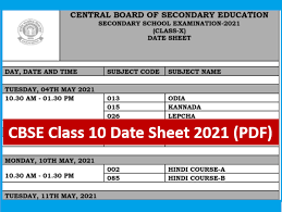 Cbse 1oth & 12th board exams datesheet/time table 2021: Cancelled Cbse 10th Date Sheet 2021 Cbse 10th Time Table Cbse Board Exam 2021 Pdf Cbse Gov In Cbse Nic In