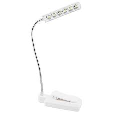 4.3 zeefo table lamps / indoor motion sensor led night light. White Led Battery Powered Clip On Gooseneck Book Light 4g992 Lamps Plus