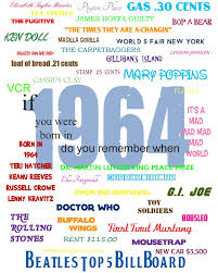 1964 Facts In Color 1964 Facts 1964 Birthday Birthday Card Sayings