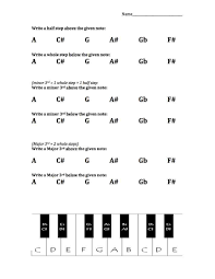 Whole Steps And Half Steps Worksheet Teaching Music Learn Music Hebrew Writing