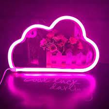 Qiaofei Lightning Bolt Neon Signs Creative Led Lightning Decor Light Neon Sign Wall Decor For Christmas Birthday Pa Neon Lighting Neon Light Art Pink Neon Sign
