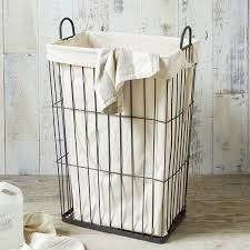 Laundry Hamper Metal Laundry Basket Laundry Hamper Bathroom Industrial Chic Mdesign wire metal laundry room storage organizer basket bin holder for organizing detergent powder, bottles, dryer sheets, fabr.