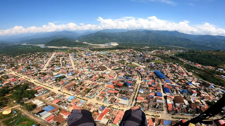 Vista aérea de la ciudad de Pisco en la región Ica.