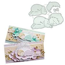 All the supplies included in these cardmaking kits work together perfectly to help you create handmade projects quickly and easily! Sleeping Baby Metal Cutting Dies Craft Stamps Die Cut Embossing Card Making Stencil Frame Wish