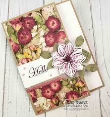 If you are planning to send your card to someone you know well. Pressed Petal Floral Card Idea Patty Stamps