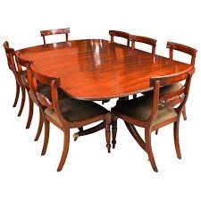 George Iii Regency Dining Table 19th Century With 8 Bespoke Dining Chairs Regency Dining Table Dining Table Dining Room Sets
