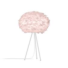 Apart from working with a led bulb, which means a great ecological light, its composition will not go unnoticed by anyone. Umage Light Rose Feather Eos Medium White Tripod Table Lamp Black By Design
