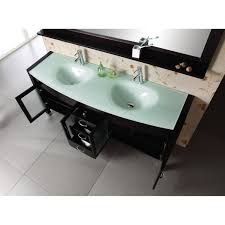 Tradewindsimports offers 63 inch bathroom vanities collection page where you find only size width 63 inch vanities. Virtu Usa Md 499 Ava 63 Inch Double Sink Bathroom Vanity With Mirror With Shelf Faucets And Integrated Glass Basins Espresso Finish
