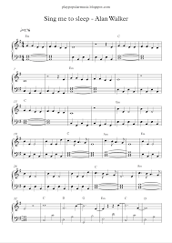 Free Piano Sheet Music Sing Me To Sleep Alan Walker Our Memory Will Be My Lullaby Wait Piano Sheet Violin Sheet Music Piano Sheet Music