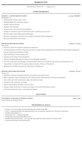 software senior developer resume sample