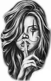 Black And White Womans Face Tattoo Design Top 30 Best Canvas Designs Art Wallpaper For Girls Pictures Chicano Tattoos Chicano Art Chicano Art Tattoos