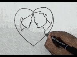 How To Draw Romantic Couple Under Love Tree Valentines Day Drawing Drawing Laura Blog Romantic Drawing Cute Drawings Of Love Valentines Day Drawing