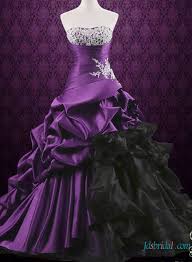 H0795 Gothic Purple And Black Ball Gown Wedding Dress Purpleweddingdress Gothicwedding Weddingdr Black Ball Gown Black Sparkly Dress Ball Gown Wedding Dress