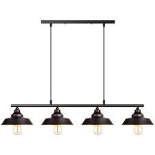 Modern pendant lighting offers a attractive focal point for a room, serving as a contrast or accent to monotone rooms. Buy Industrial Pendant Lighting Kitchen Island Light Oil Rubbed Bronze Finish With Highlights Rustic Island Lighting Modern Chandelier 4 Light Online In Turkey B07xwb4bk3