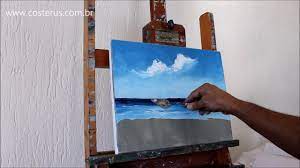 Aprenda como pintar vidros e metais com tinta a óleo sobre tela em 3 camadas: Curso De Pintura Em Tela Aula 01 Marinha Pintada Com 2 Cores Para Iniciantes 1Âº Passo Youtube