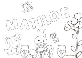 Per stampare l'immagine, fare clic sul pulsante sotto ogni immagine di disegni da colorare compleanno bimba. Nome Matilde Da Colorare