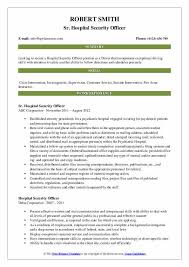 Post on job boards for free. Hospital Security Officer Resume Samples Qwikresume