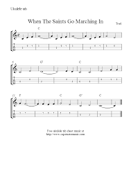 When The Saints Go Marching In Partitions Ukulele Partition Musicale Gratuite Ukulele