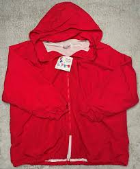 Vintage "Birdie By Richard Leslie" Pro Sports Jacket Hooded Style 9021 Red  3XL