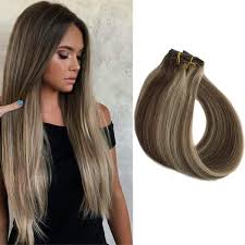53.dark burgundy, maroon, burgundy with red, purple, and brown highlights. Hair Extensions Clip Ins Human Hair Dark Brown To Bleach Blonde Lowlights 70grams 7pcs Short Straight Blonde Balayage Clip Remy Hair Extensions Buy Online In Botswana At Botswana Desertcart Com Productid 45938516