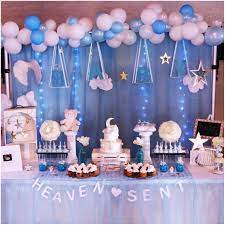 Elegant Heaven Sent Baby Shower Theme For Boy Baby Shower Invites Neutral Baby Shower Decorations For Boys Unique Baby Shower Themes