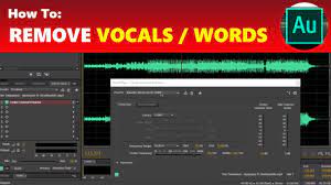 How To Remove Vocals Words From A Song In Adobe Audition Using Adobe Audition Tutorial Youtube