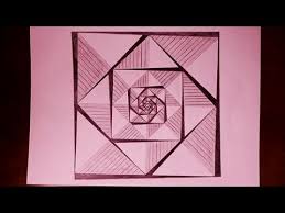 How To Draw Easy Geometric Square Patterns Painting