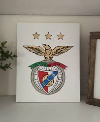 Benfica Logo Benfica Sign Hand Painted Sign Hand Painted Signs Hand Painted Wood Signs