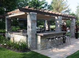 Identify where your outdoor kitchen will go. Backyard Covered Outdoor Kitchen Novocom Top