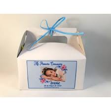 Tu tienda de chuches, chocolates y galletas online. Caja Chuches Personalizada Con Foto Nina Comunion