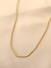 14k gold filled chain necklace, plain gold chain, fine flat cable link neck chain, thin simple layering chain, choose your length necklace. 2mm Beaded Ball Solid 14 Karat Gold Ball Chain