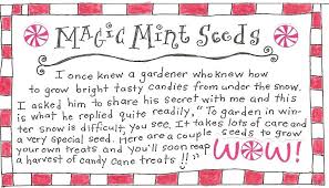 The sets include candy cane coloring pages, colored candy canes, and open any of the printable files above by clicking the image or the link below the image. Magic Mint Seed Free Printable Tag With Poem Happy Home Fairy