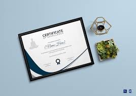 Trendy unique achievement certificate template with… certificates. Yoga Excellence Certificate Design Template In Psd Word