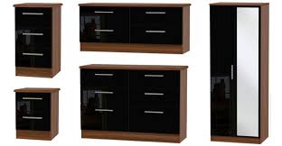 Knightsbridge Bedroom Furniture Black Gloss White Gloss Range By Welcome Furniture Cfs Uk Modern bedroom furniture for the master suite of your dreams.