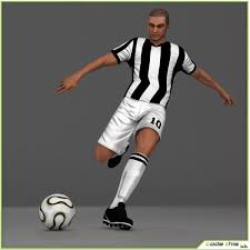 White Soccer Player Hi Poly 3d Model Animated Rigged Max Obj Fbx Soccer Players Soccer Players