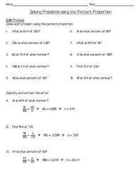 Define variables and create equations for each of the following linear situations. The Percent Proportion Notes Practice And Application Pack Tpt