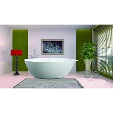 Bath depot offers a wide selection of bathtubs at amazing prices: Vanity Art 55 Inch Freestanding Acrylic Bathtub With Polished Chrome Overflow Pop Up Dra The Home Depot Canada