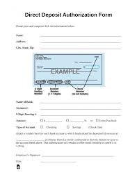 Explore Our Example Of Ach Deposit Authorization Form Template For Free In 2020 Form Example Templates Directions