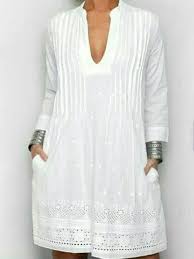 Buy Casual Dresses Spring Dresses For Women At Justfashionnow Online Shopping Justfashionnow With Images Casual Cotton Dress Cotton Blends Dress Long Sleeve Casual Dress