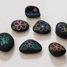 Painted Butterfly Rocks