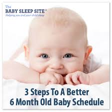 Although your baby's naptimes will fluctuate between 4 and 6 months, they'll likely be consistently logging 2 to 4 hours of total sleep during the day. 3 Steps To A Better 6 Month Old Baby Schedule The Baby Sleep Site